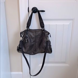 Fossil Grey Leather Bag